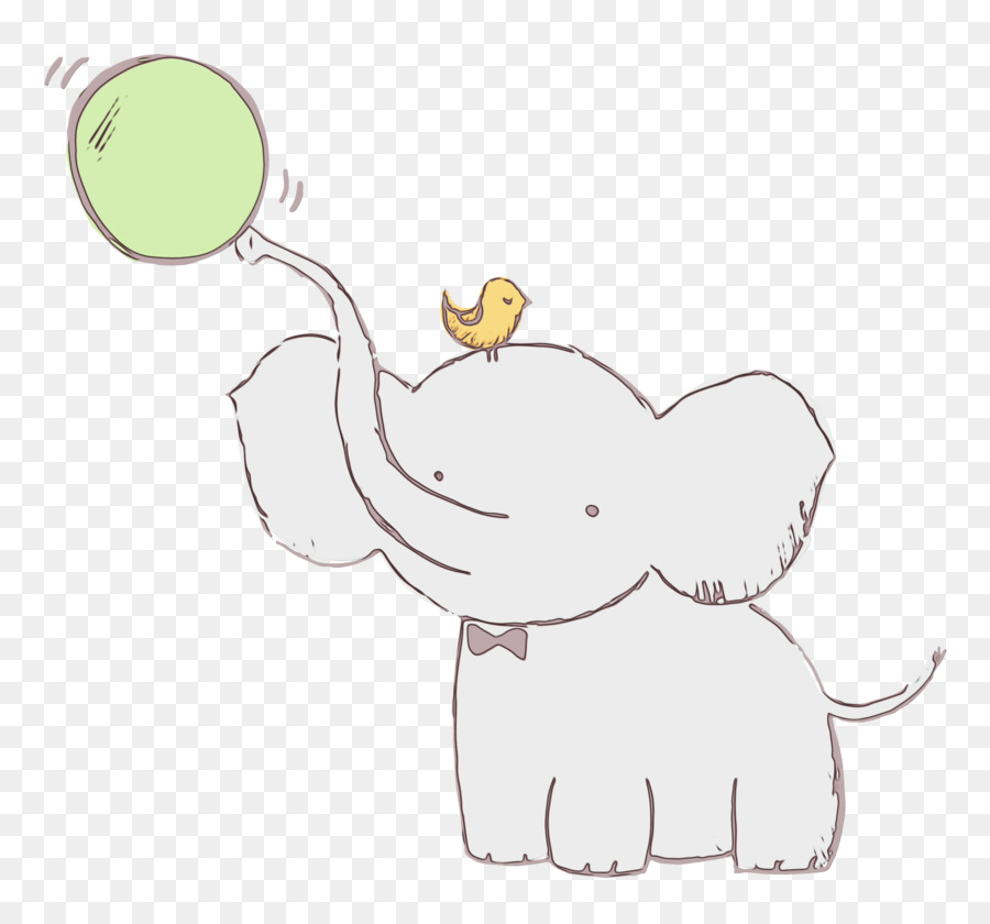 Dessin D'éléphant，Bleu PNG