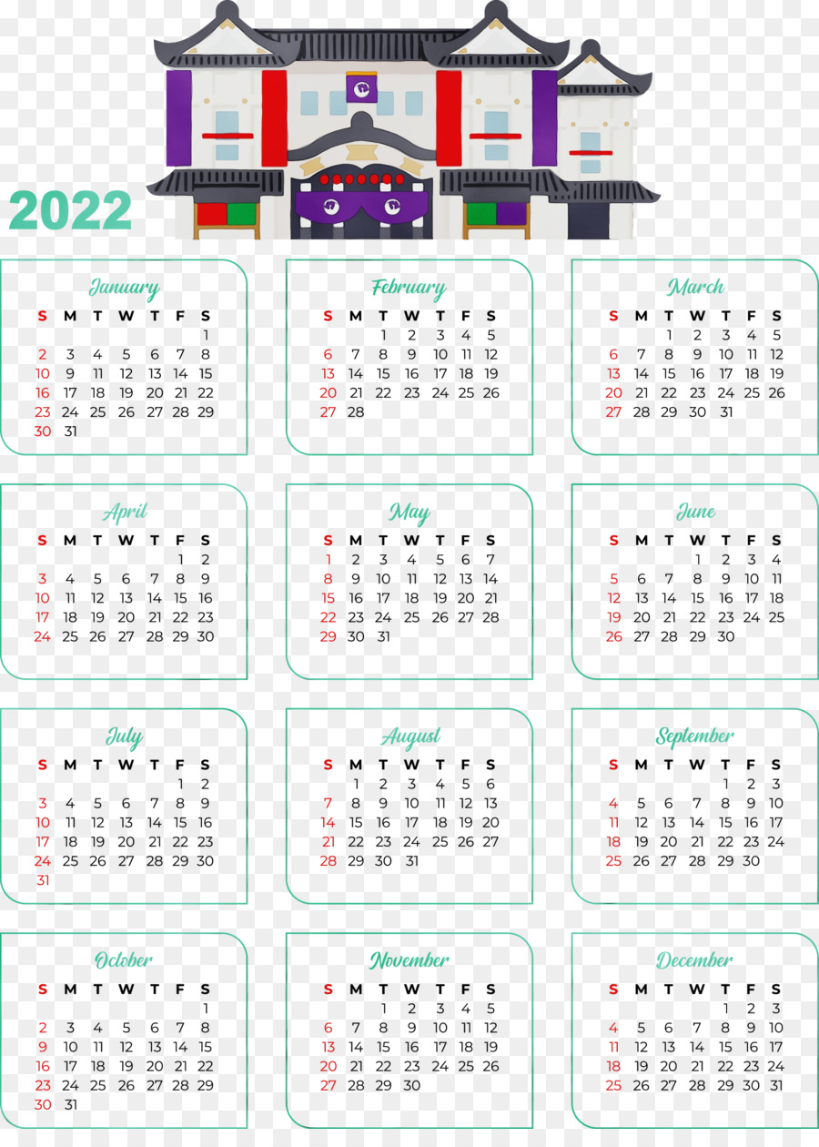 Calendrier 2022，Dates PNG