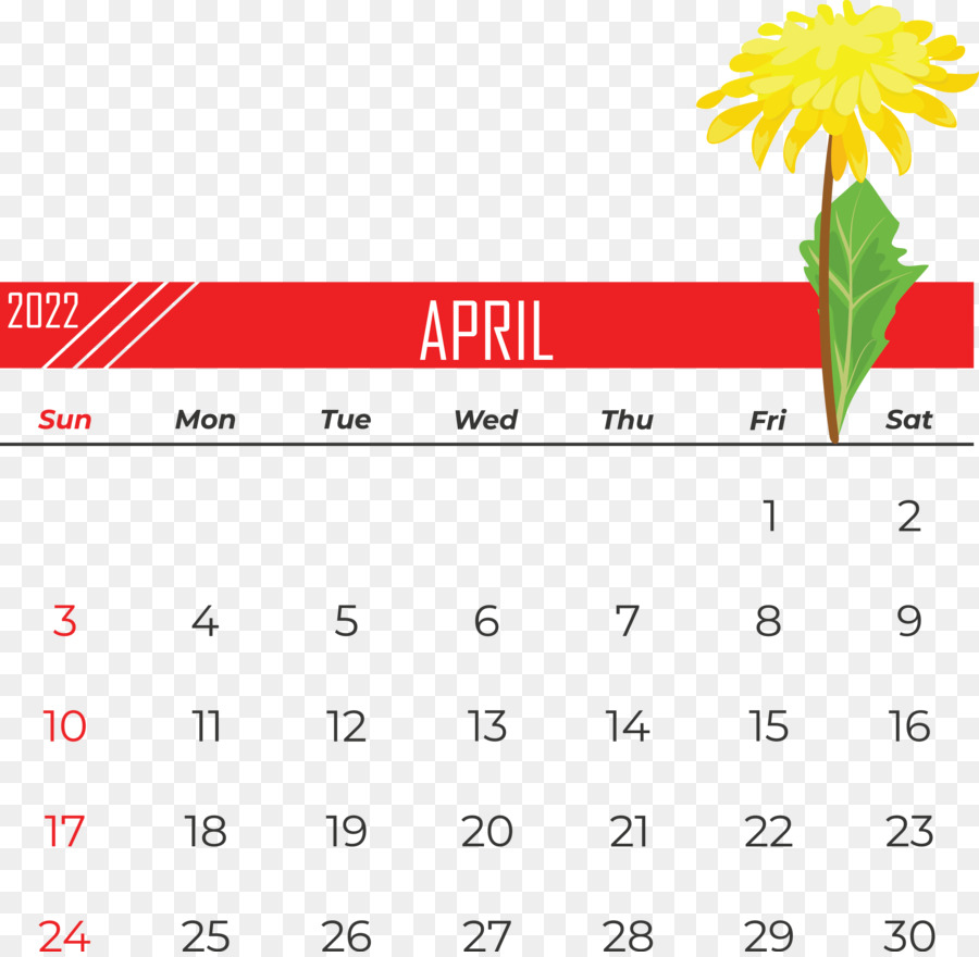 Calendrier D'avril，Mois PNG