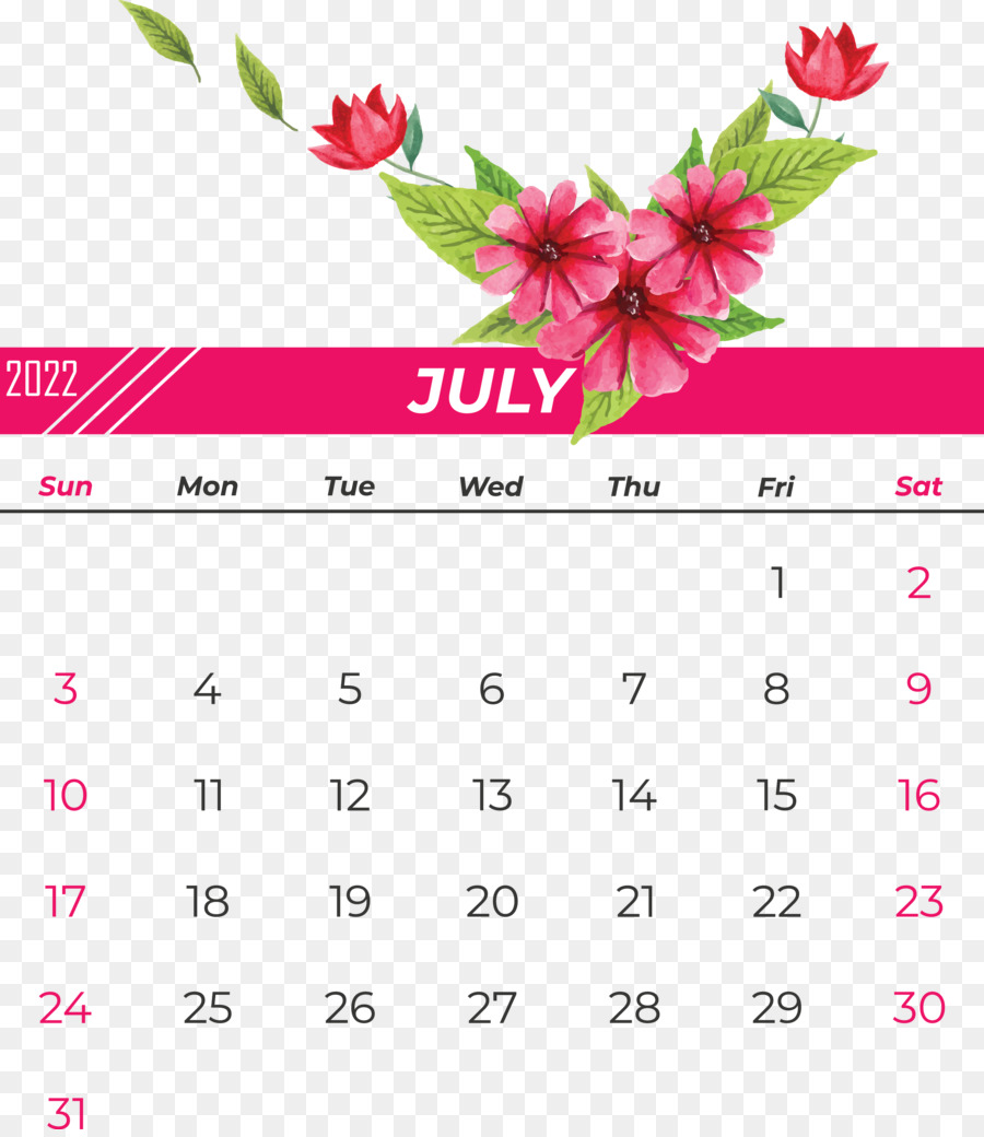 Calendrier De Juillet，Mois PNG