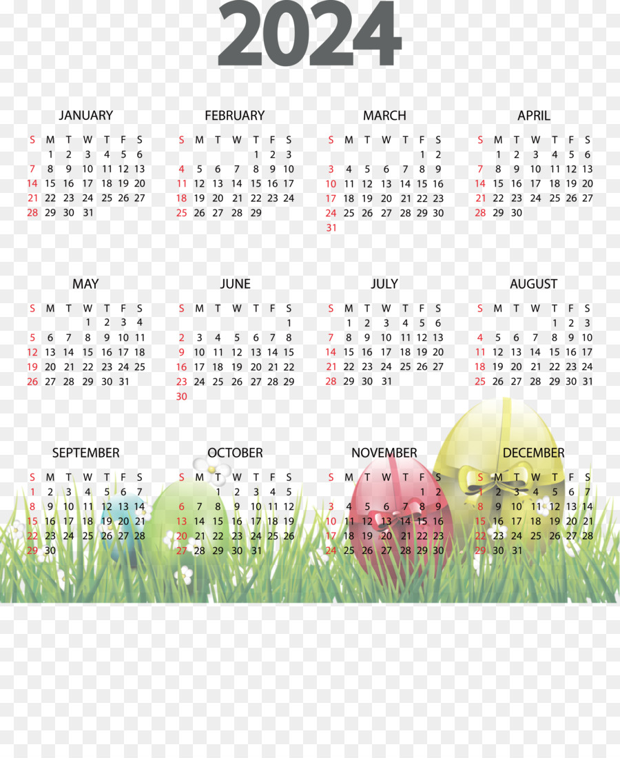 Calendrier 2024，Dates PNG