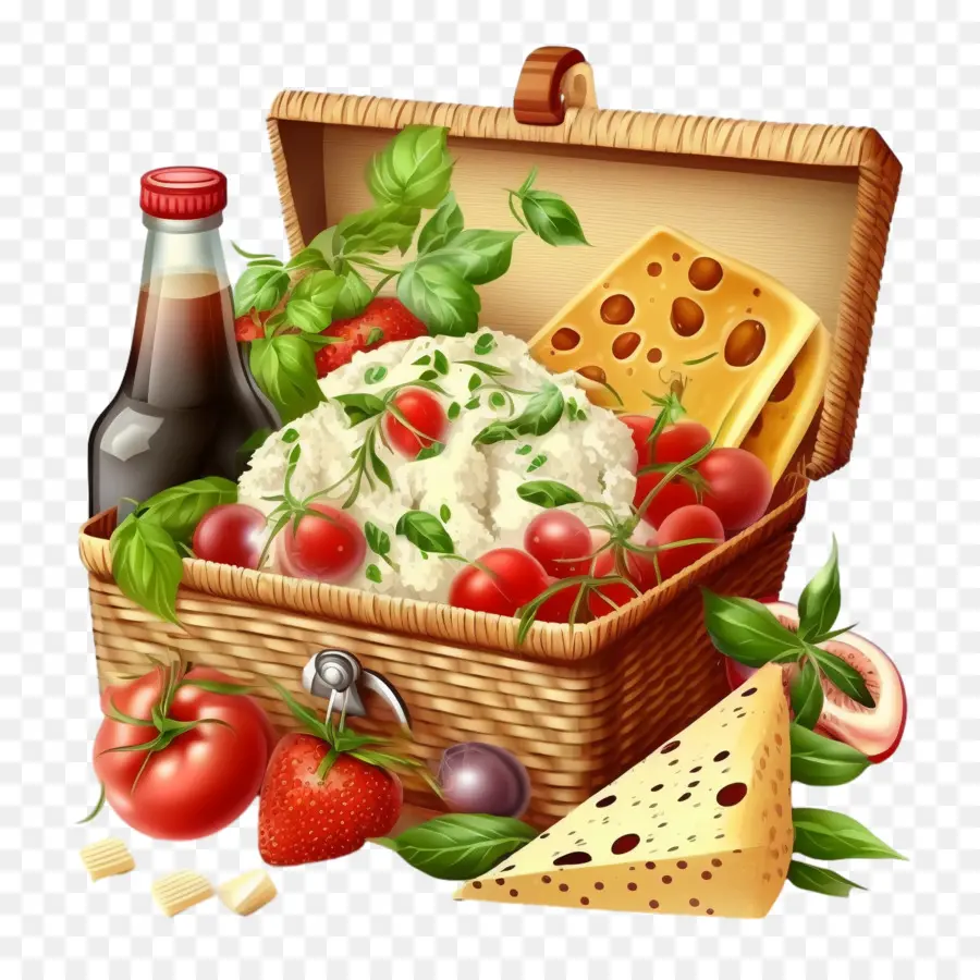 Panier Pique Nique，Fromage PNG