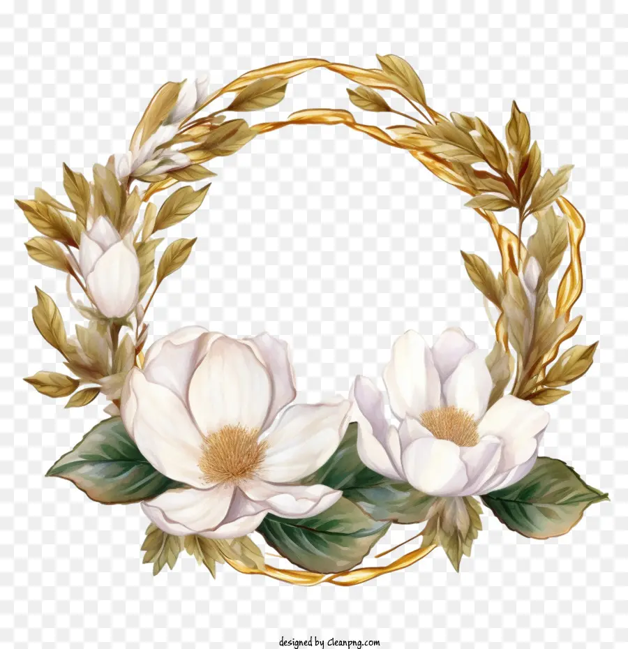 Couronne De Fleurs De Magnolia，Fleur De Magnolia PNG