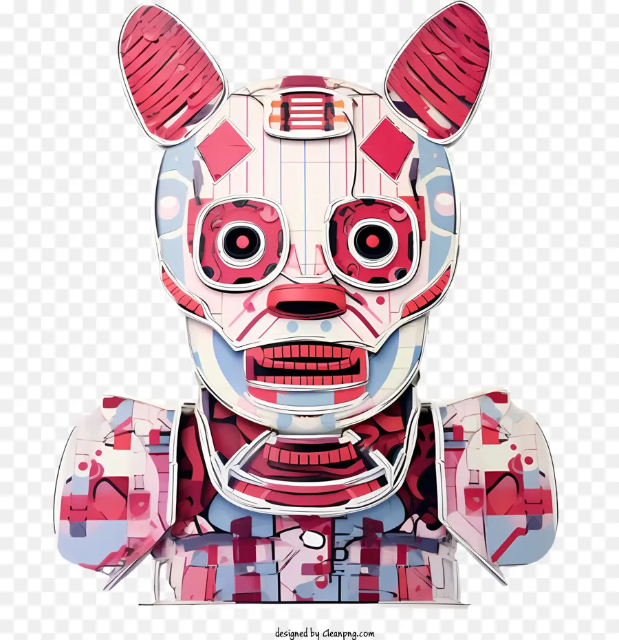 Funtime Foxy，Visage Robotique PNG