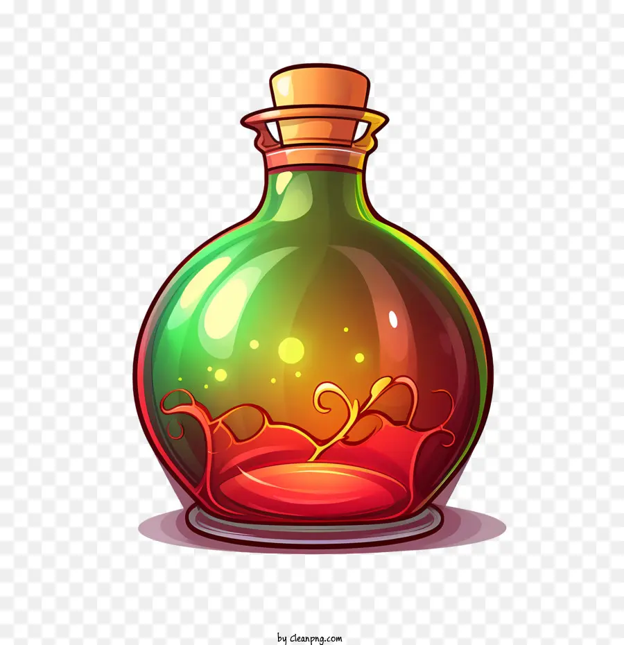 Potion Magique，Bouteille De Potion Colorée PNG