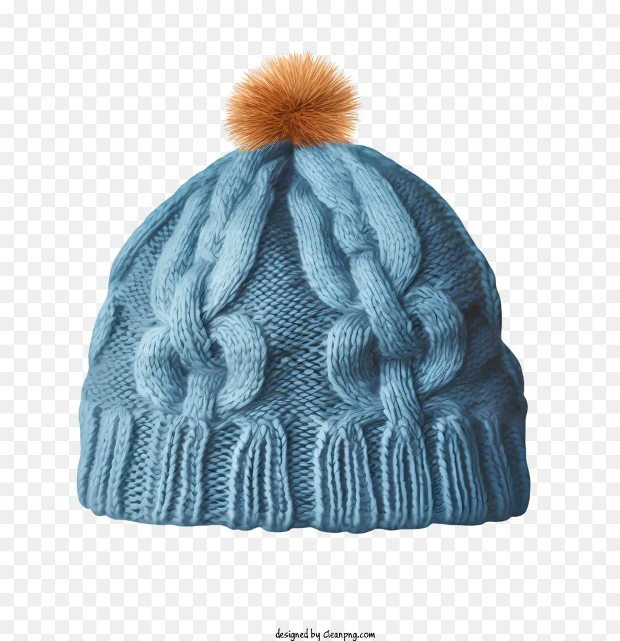 Bonnet Tricoté，Bleu PNG