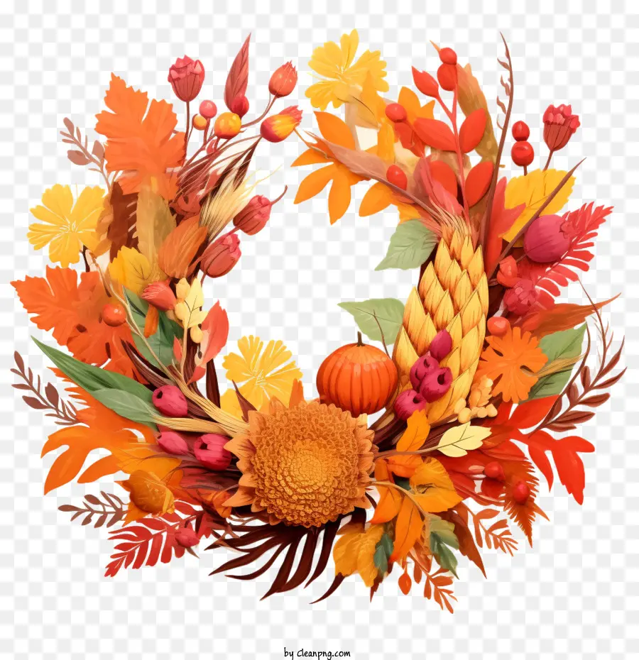 Couronne De Thanksgiving，Couronne D'automne PNG