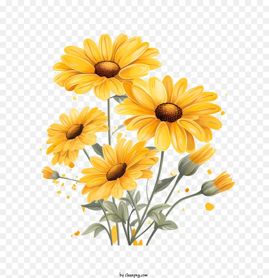 Fleurs Jaunes，Fleurir PNG