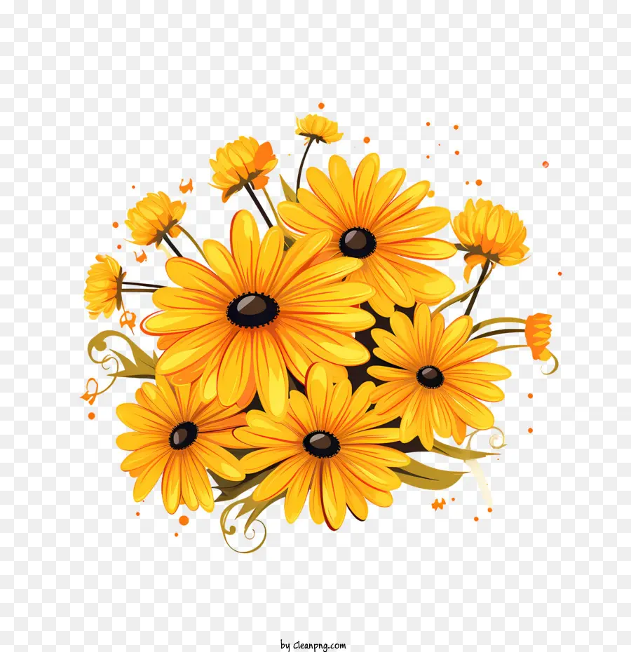 Fleurs Jaunes，Fleurir PNG