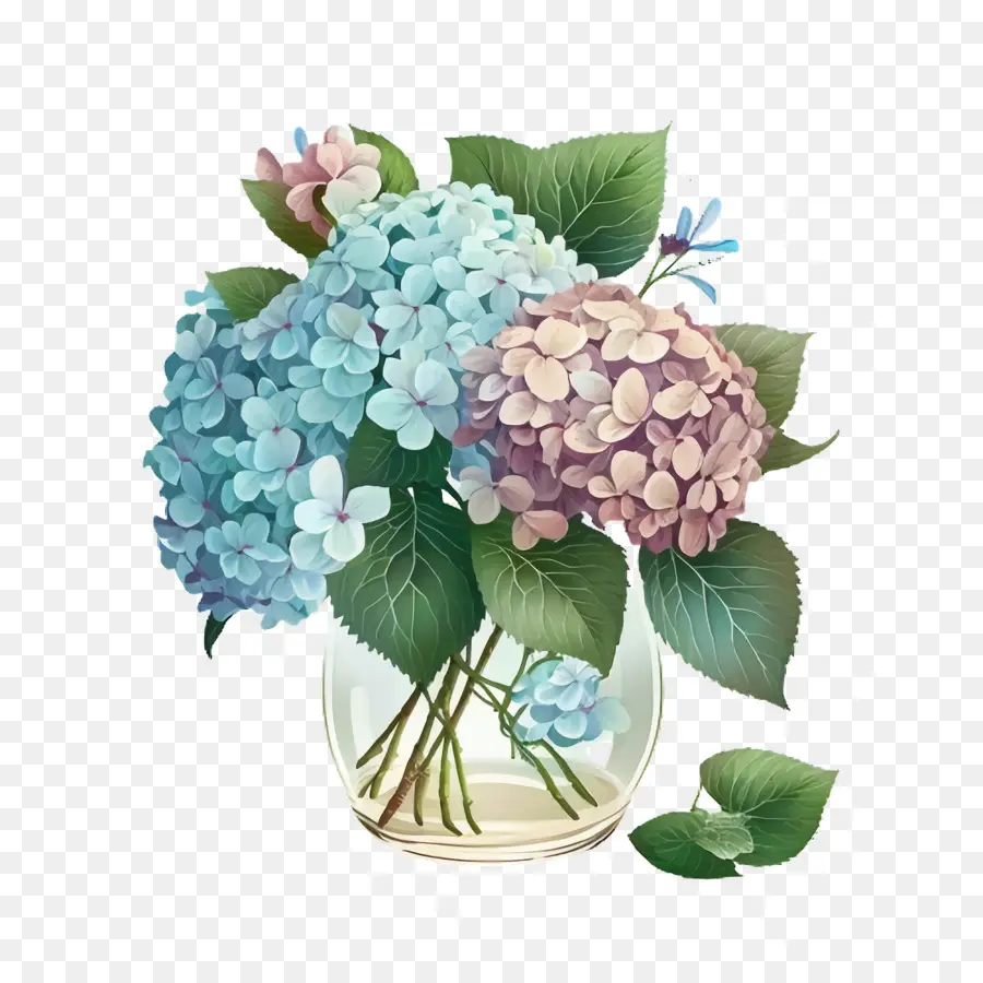 Hortensias，Bouquet D'hortensias PNG