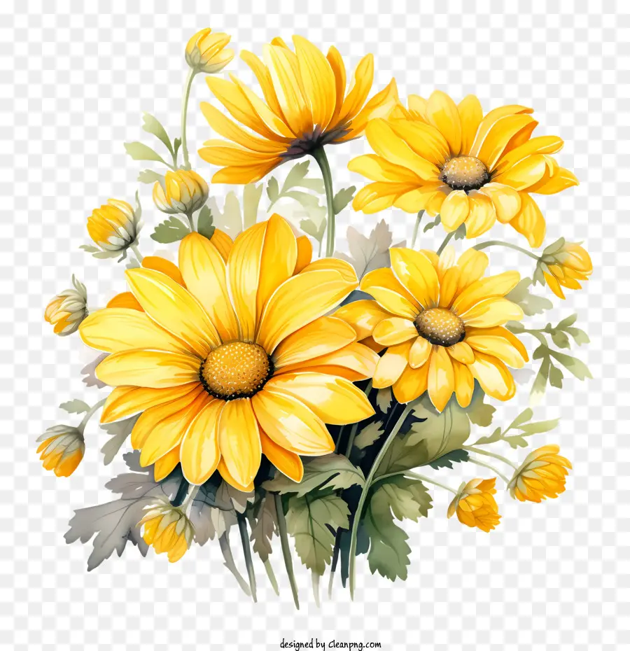 Fleurs Jaunes，Tournesols PNG