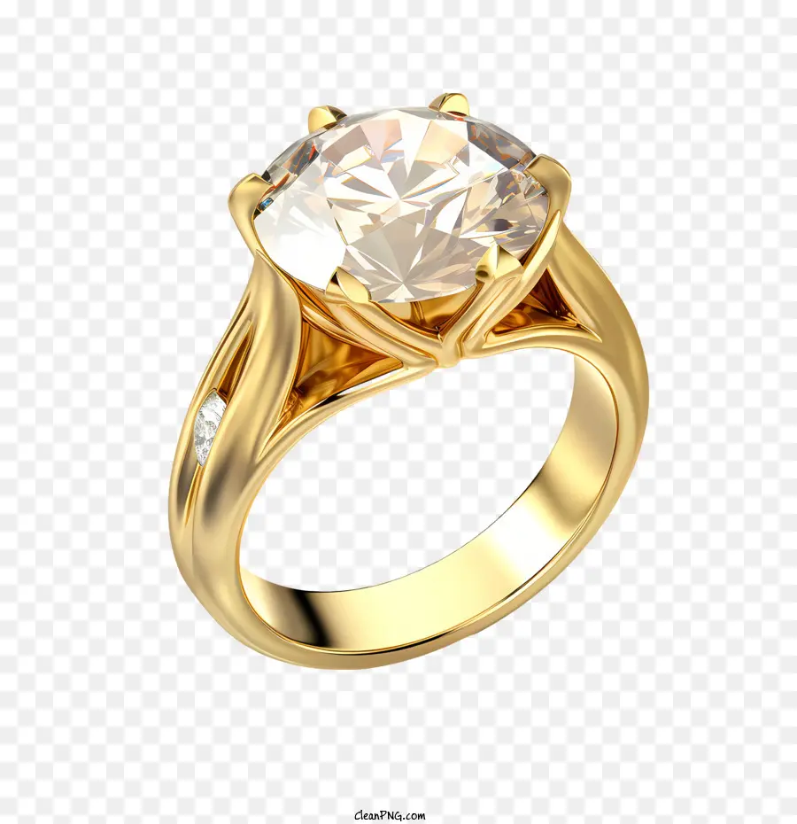 Bague En Diamant，Bague En Or PNG