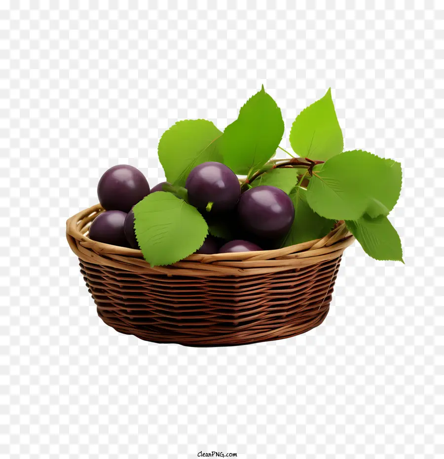 Prune，Panier De Prunes PNG