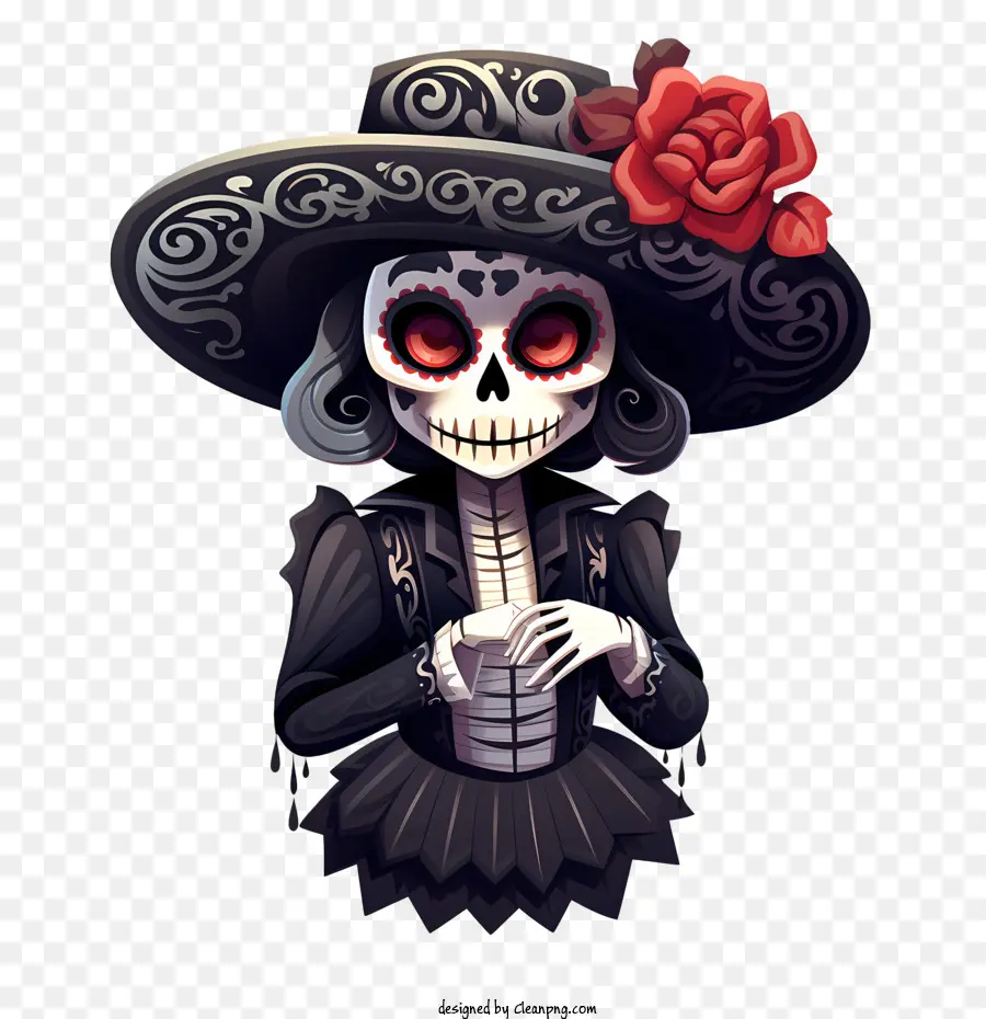 Jour Des Morts，Femme Squelette PNG