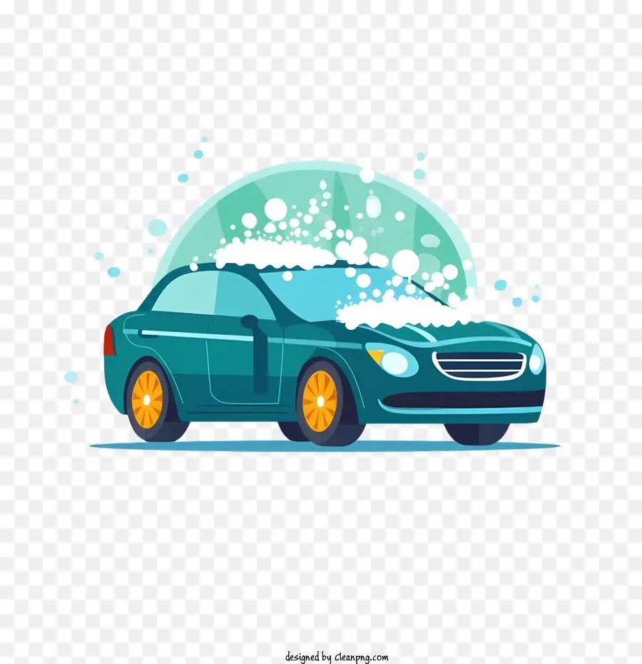 Lavage De Voiture，Voiture Verte PNG