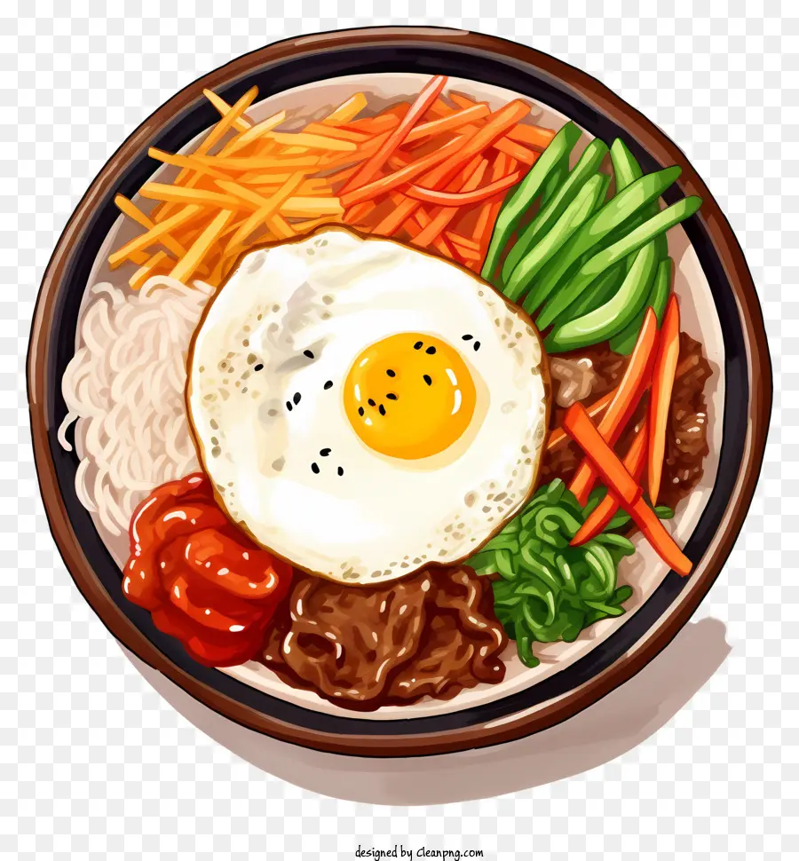 Cuisine Coréenne，Bibimbap PNG