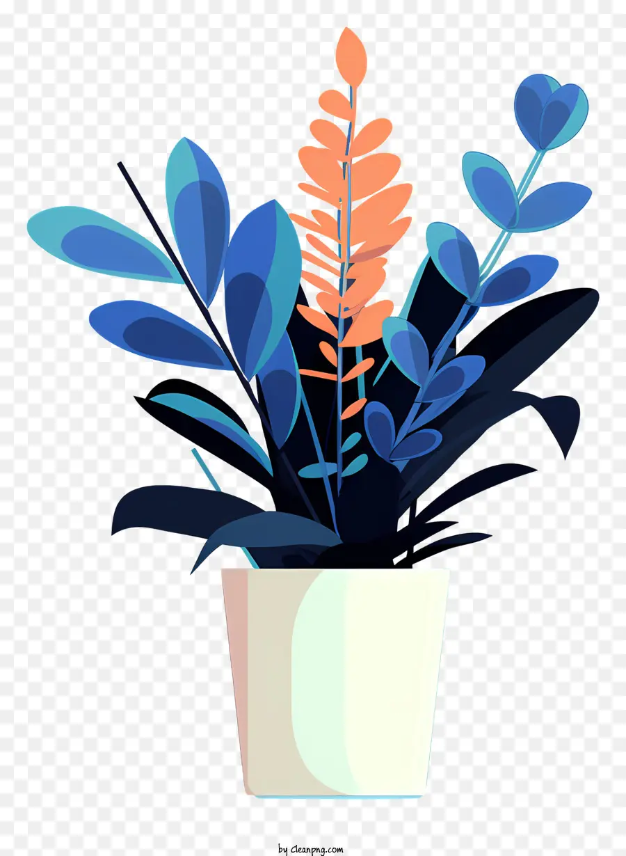 Pot De Fleurs Colorées，Plante En Pot PNG