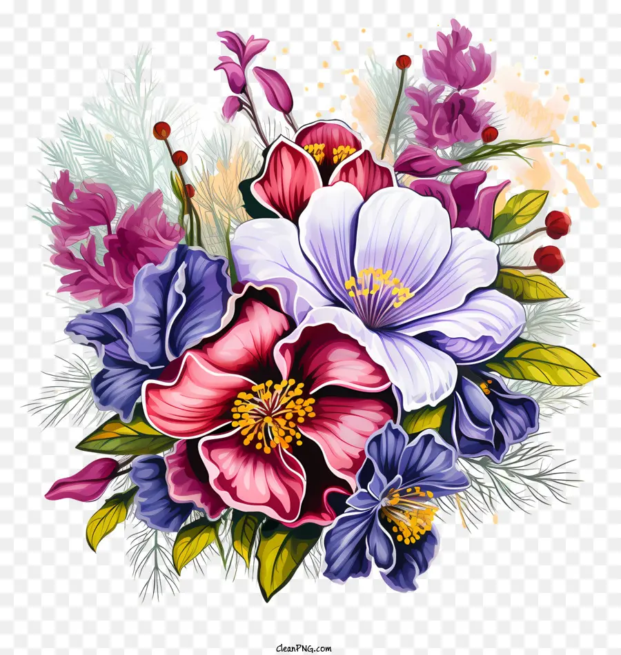 Bouquet De Fleurs，Bouquet Floral PNG