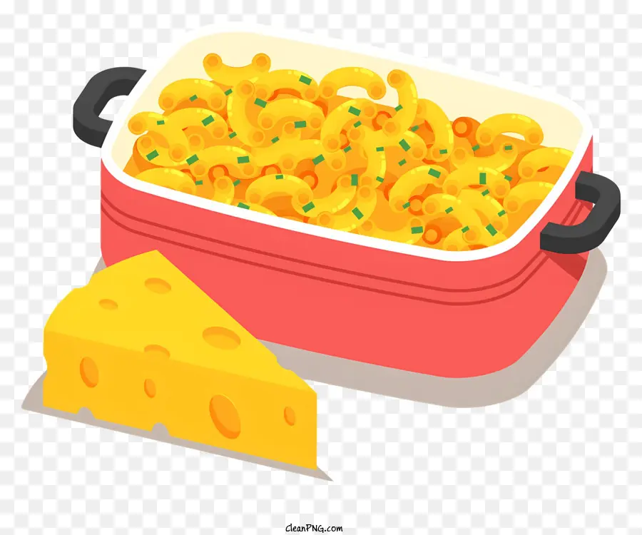 Pot Rouge，Macaroni Au Fromage PNG