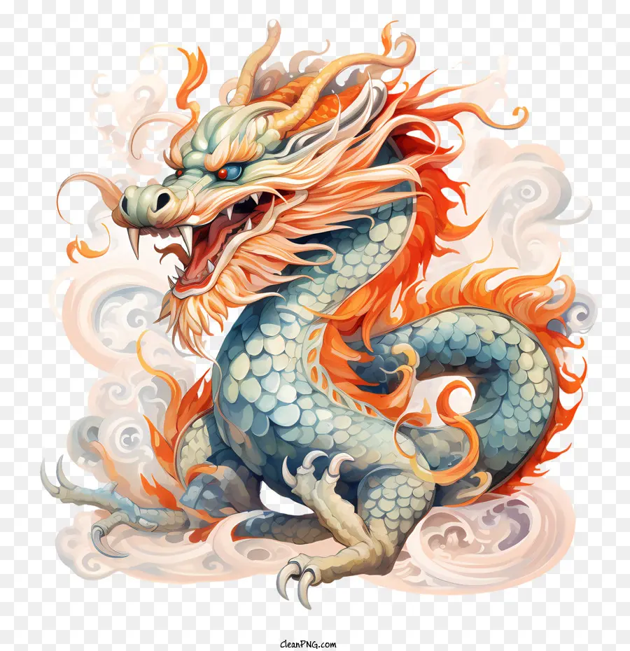 Dragon Chinois，Dragon Vert PNG