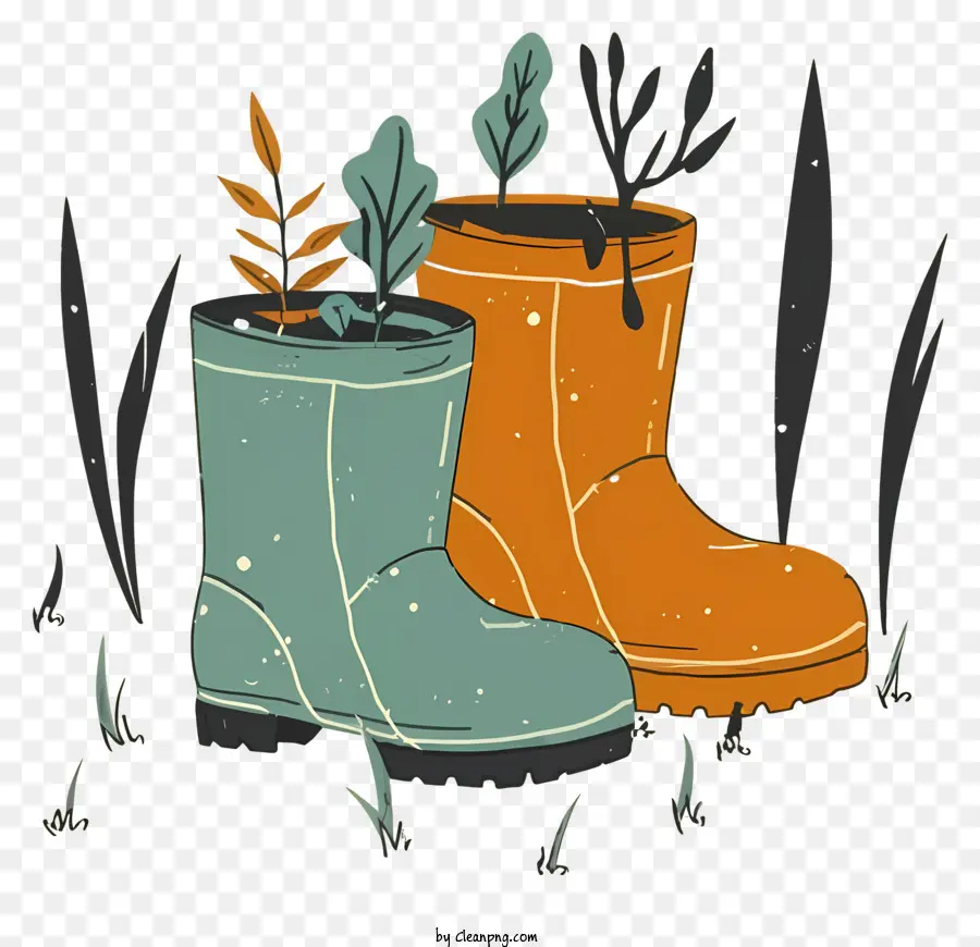 Bottes En Caoutchouc，Bottes De Pluie PNG