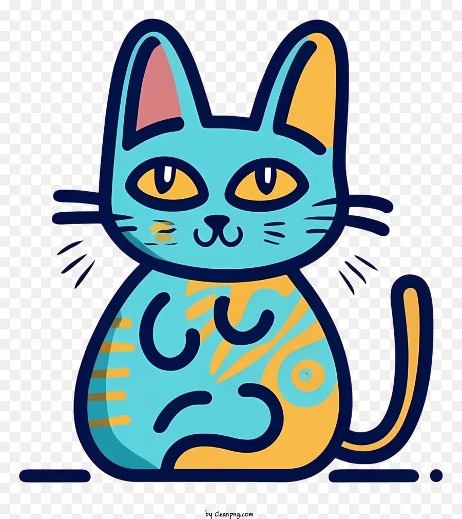 Chat，Chat Coloré PNG