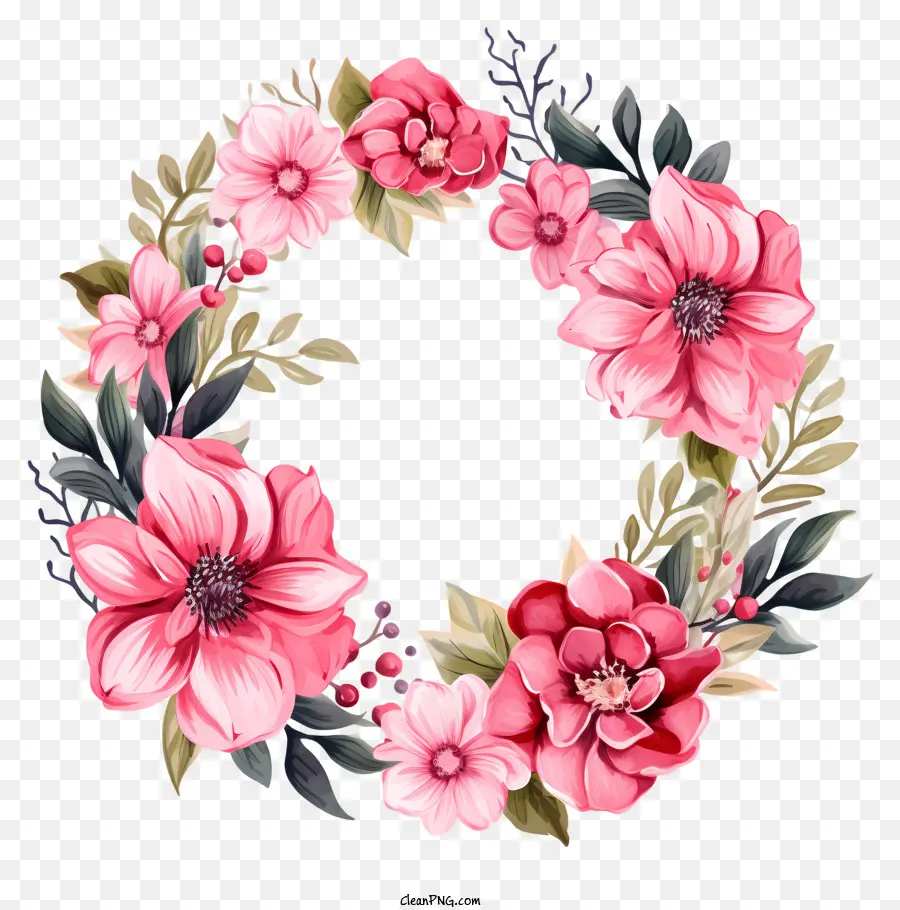 Couronne Florale，Fleurs PNG