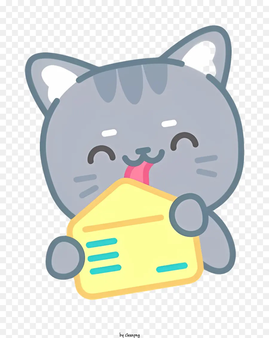 Chat Mignon，Chat Avec Enveloppe PNG