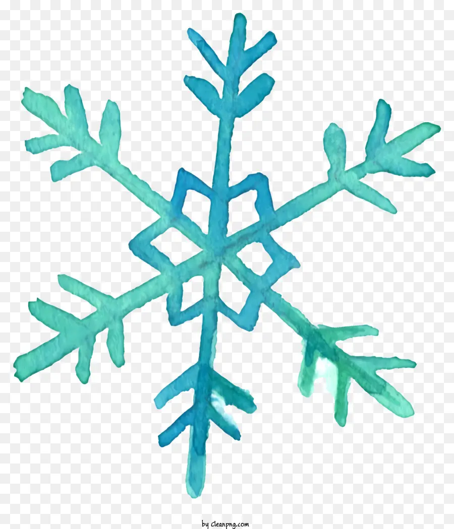 Flocon De Neige，Flocon De Neige Bleu PNG