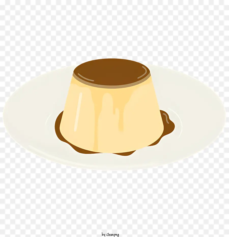 Pudding Au Chocolat，Flan PNG