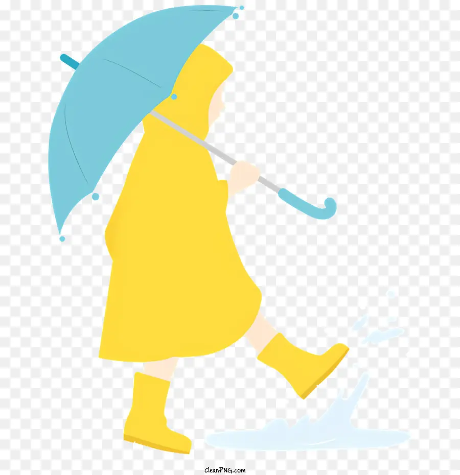 Fille En Imperméable Jaune，Imperméable Jaune PNG