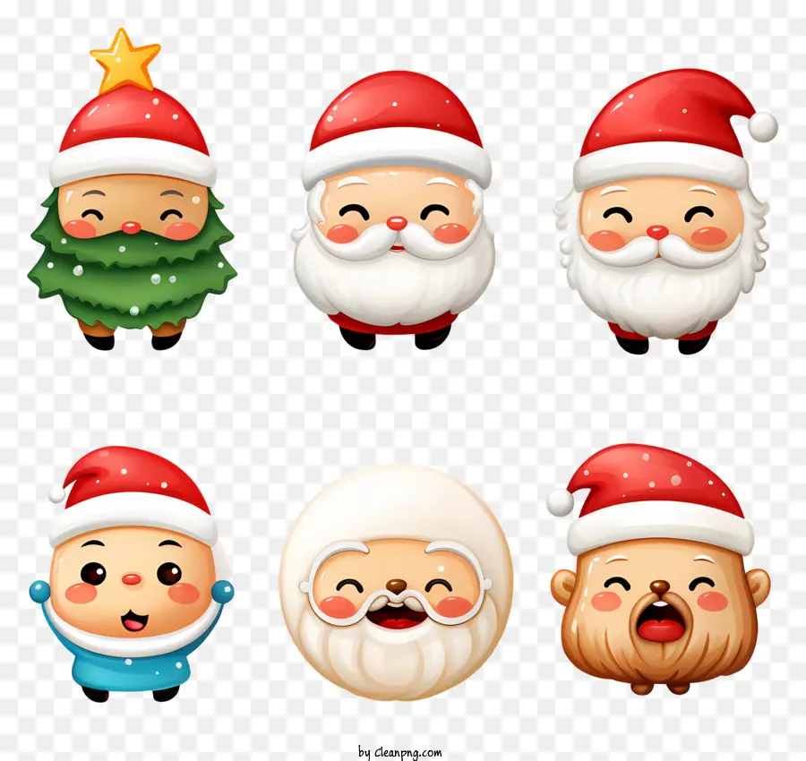 Emoji Du Père Noël，Décorations De Noël PNG