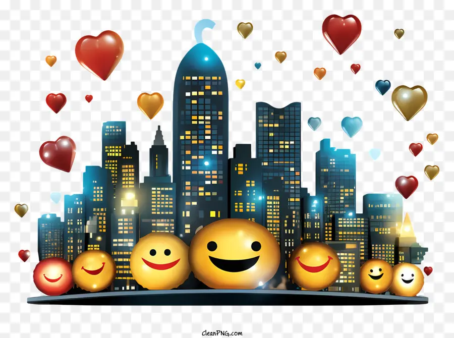 Visages Souriants，Paysage Urbain PNG