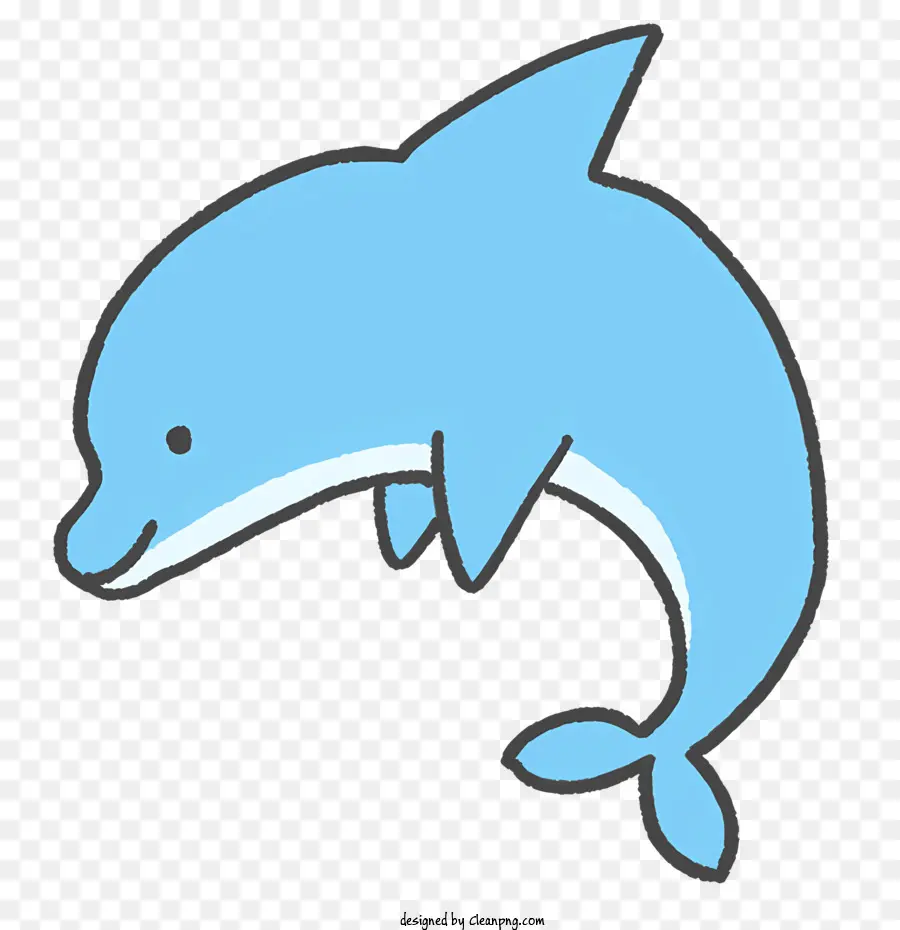 Dessin Animé，Dauphin Bleu PNG