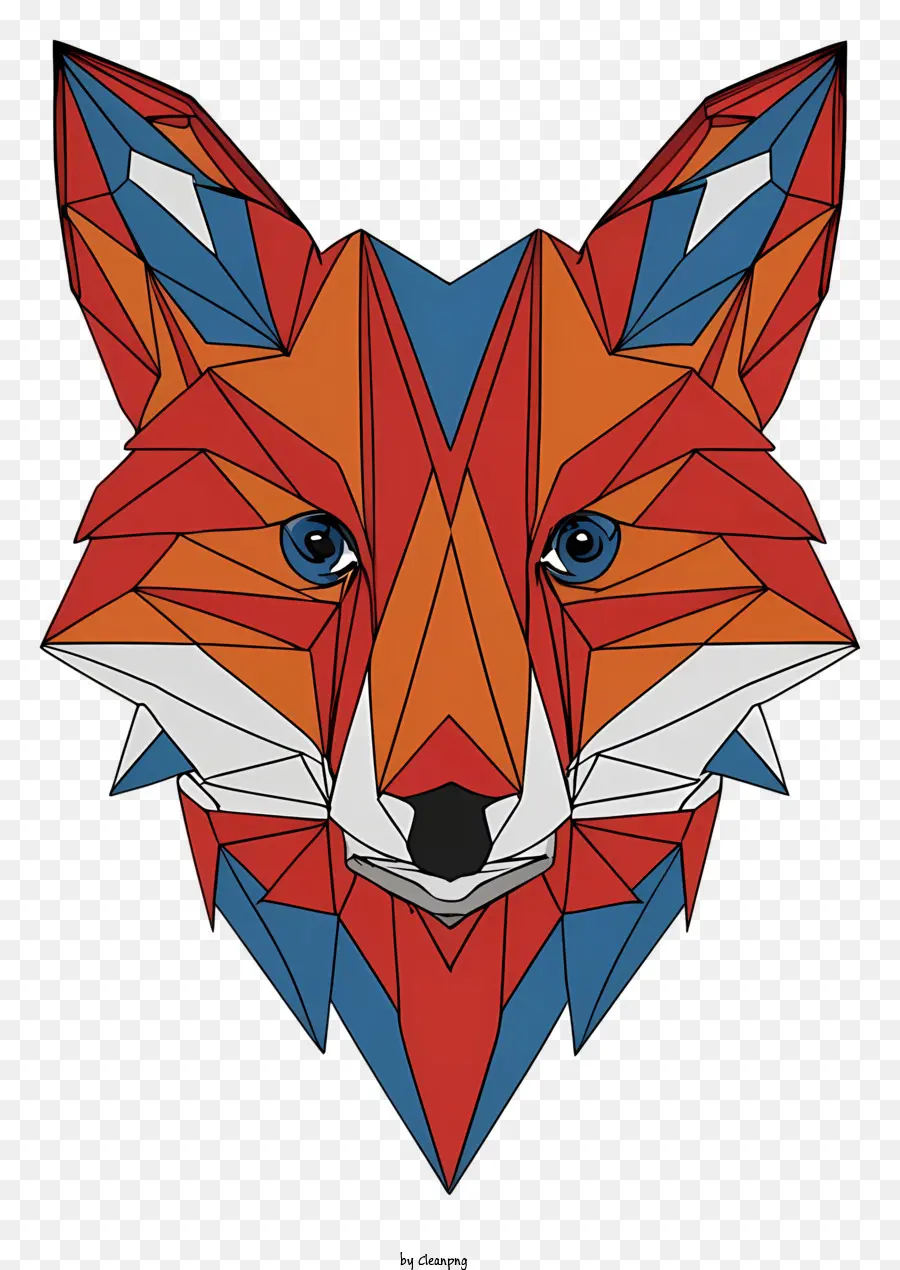 Dessin Animé，Renard Géométrique PNG