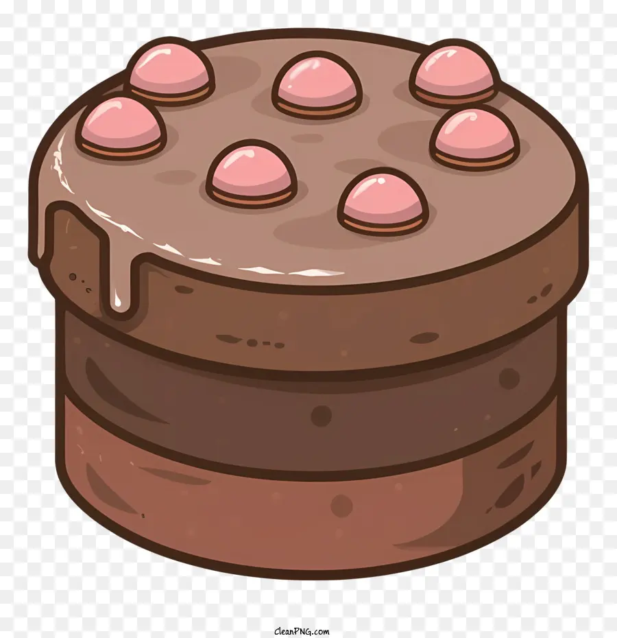 Dessin Animé，Gâteau Au Chocolat PNG