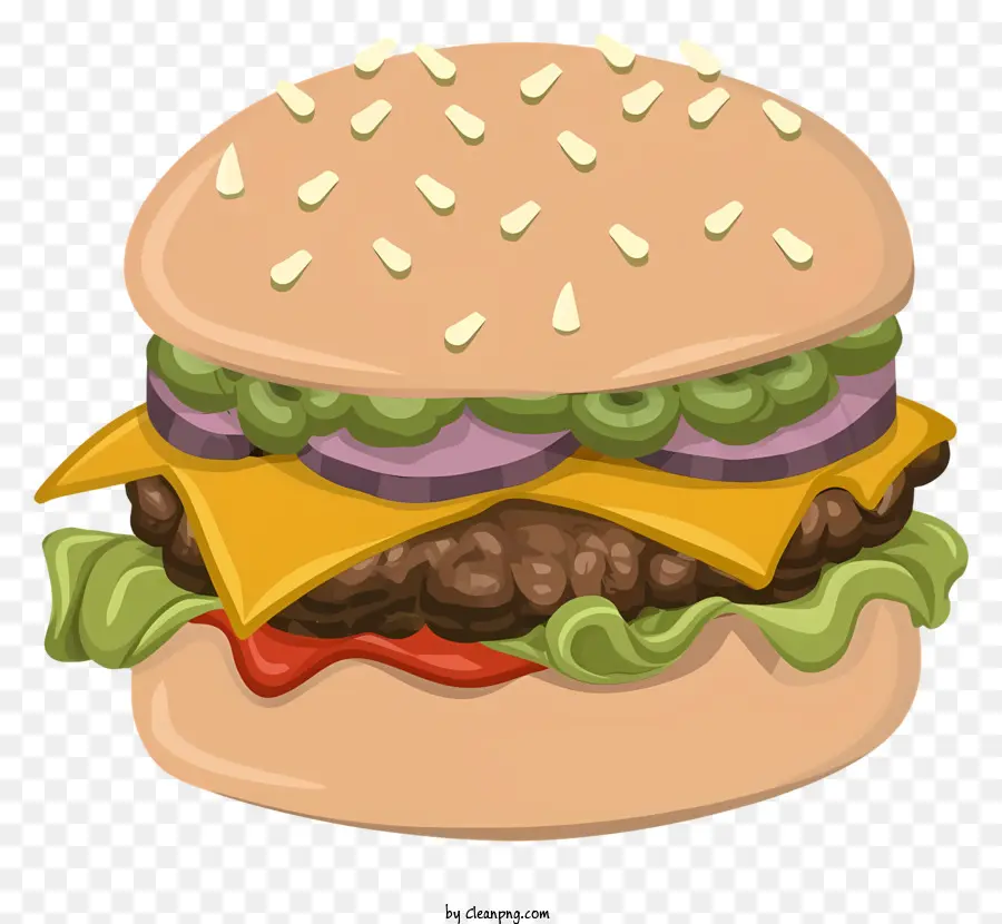 Dessin Animé，Hamburger PNG