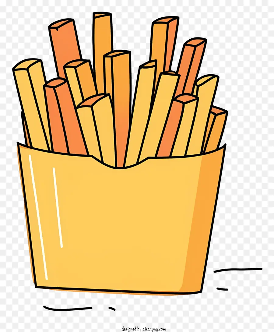 Dessin Animé，Frites PNG