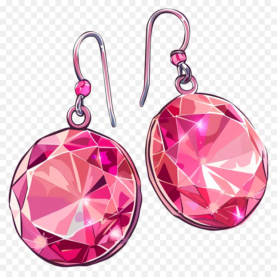 Boucles D'oreilles Rondes Roses，Boucles D'oreilles Roses PNG