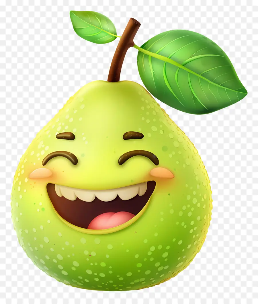 Fruit De Dessin Animé 3d，Poire Heureuse PNG