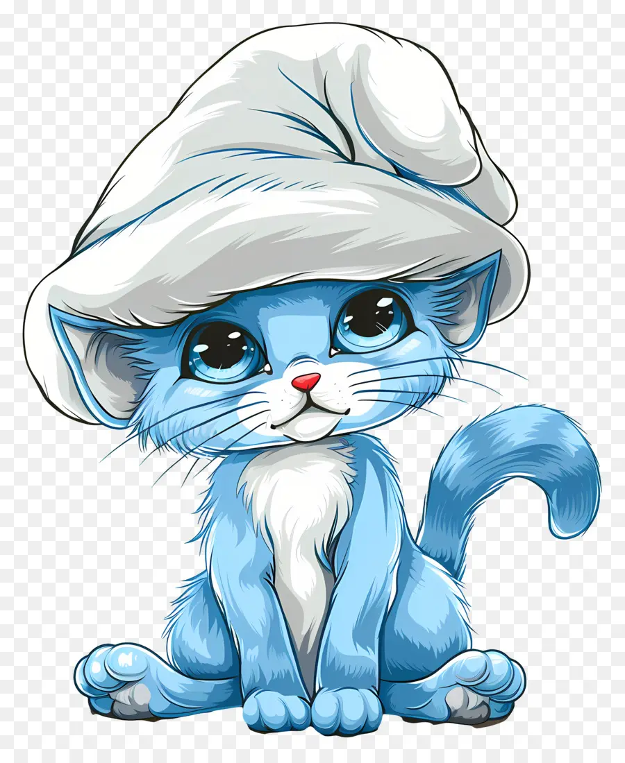 Chat Schtroumpf，Chat Bleu PNG