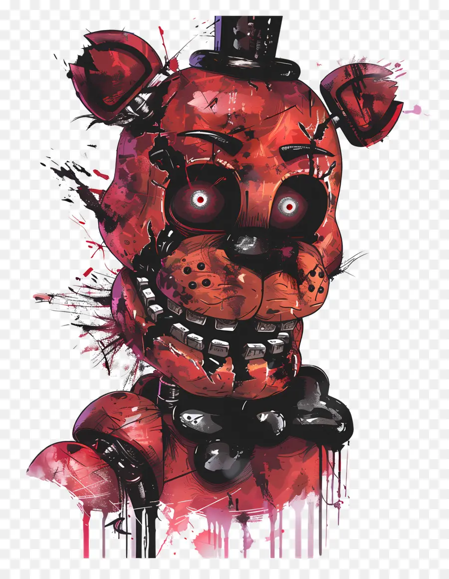 Fnaf，Ours Rouge Animatronique PNG