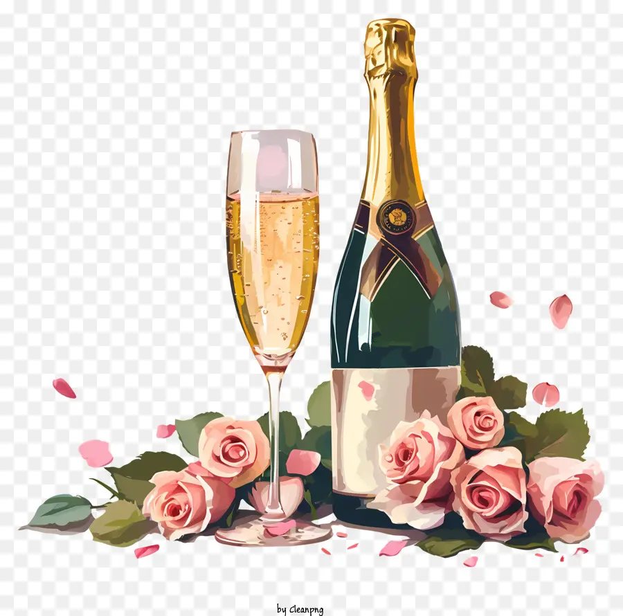 Champagne De La Saint Valentin，Champagne PNG