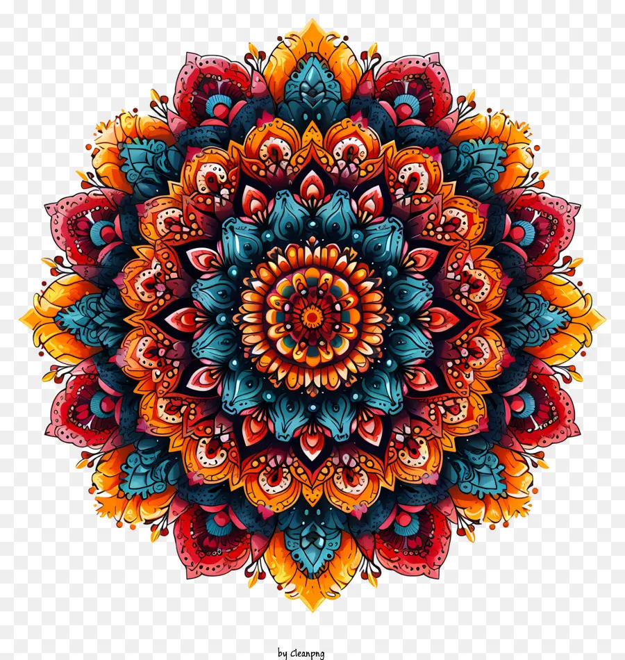 Mandalas，Mandala Coloré PNG