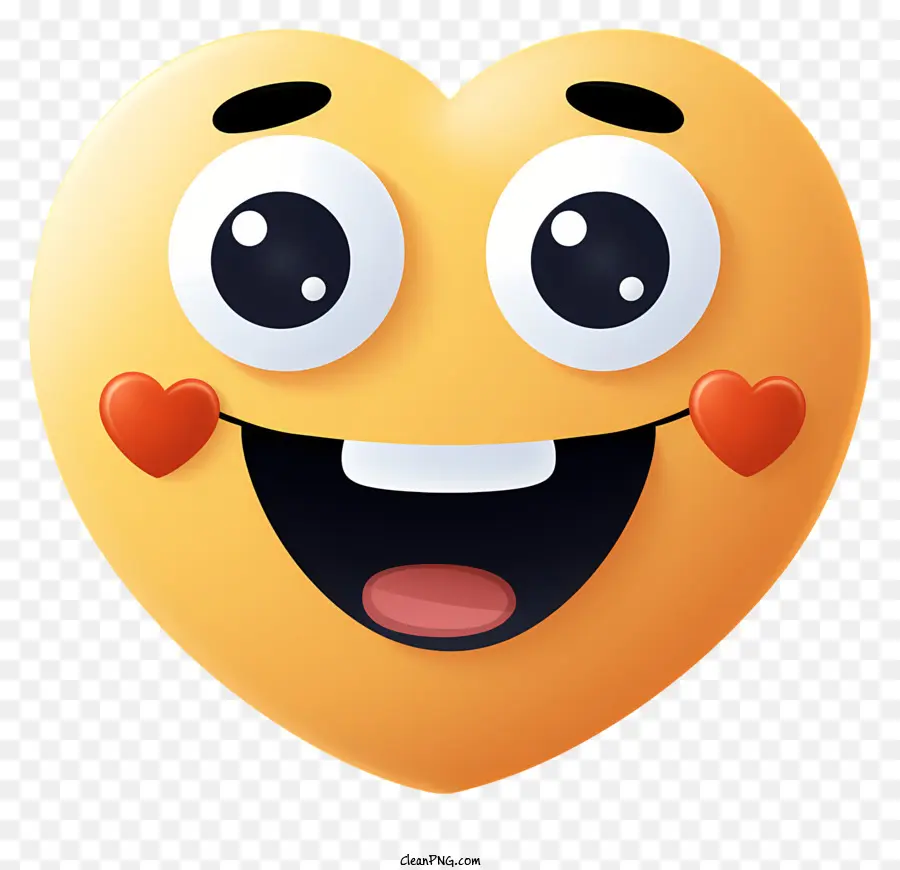 Emoji Avec Des Yeux De Coeur，Emoji Coeur PNG