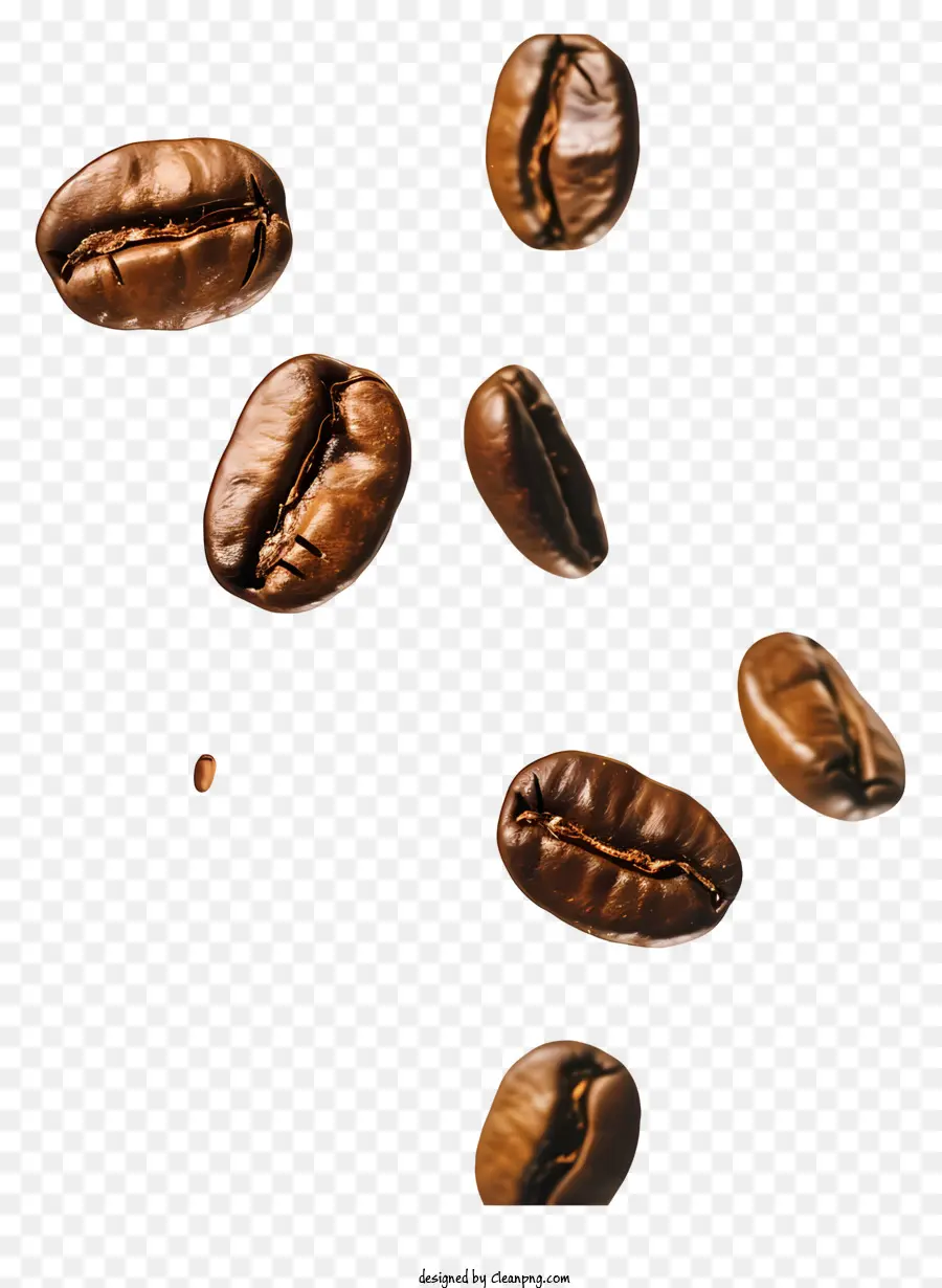 Grains De Café Volants，Café En Grains PNG