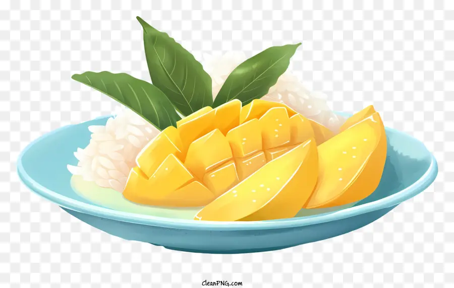 Khao Niao Mamuang，Riz Gluant à La Mangue PNG