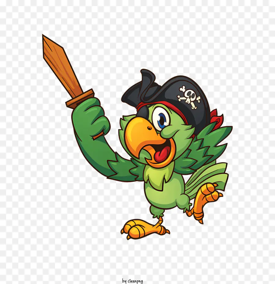 Oiseau，Perroquet Pirate PNG