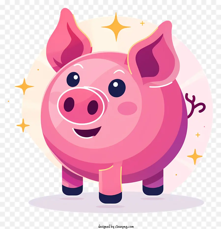 Tirelire，Cochon Rose PNG