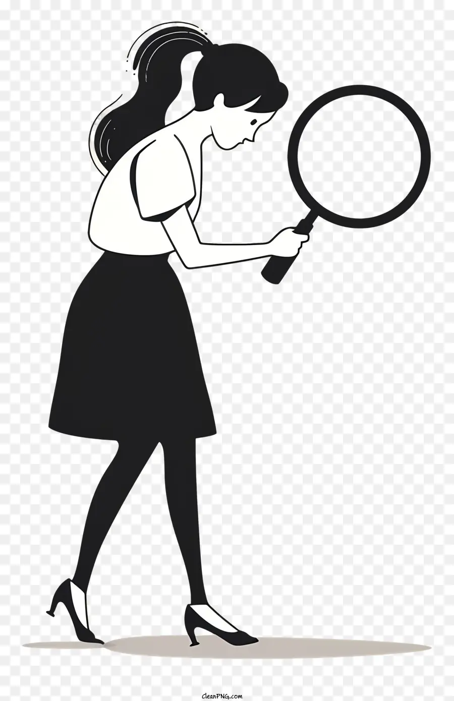 Femme Loupe，Femme Avec Loupe PNG